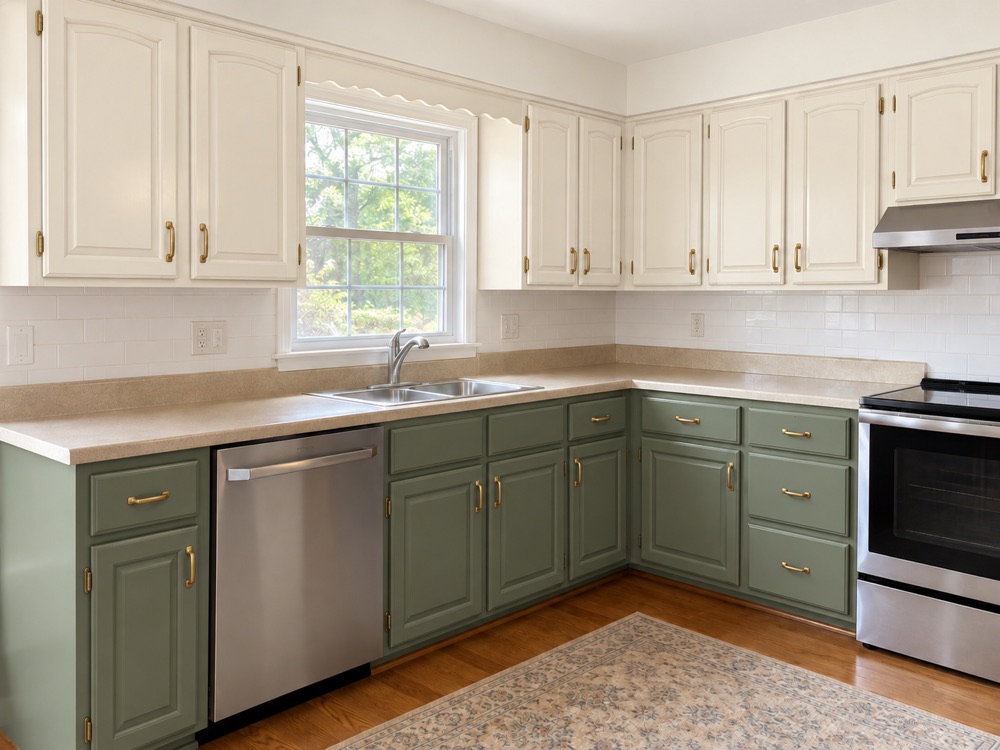 Cabinet refinishing after repainting