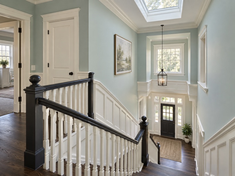 Detailed trim & stair halls